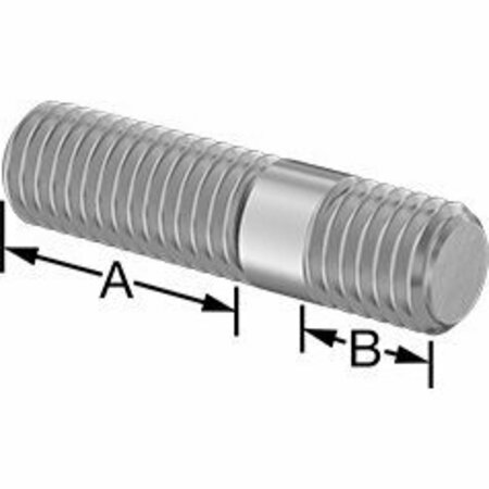 BSC PREFERRED Threaded on Both Ends Stud 18-8 Stainless Steel M10 x 1.5mm Size 23mm and 10mm Thread Len 40mm Long 5580N215
